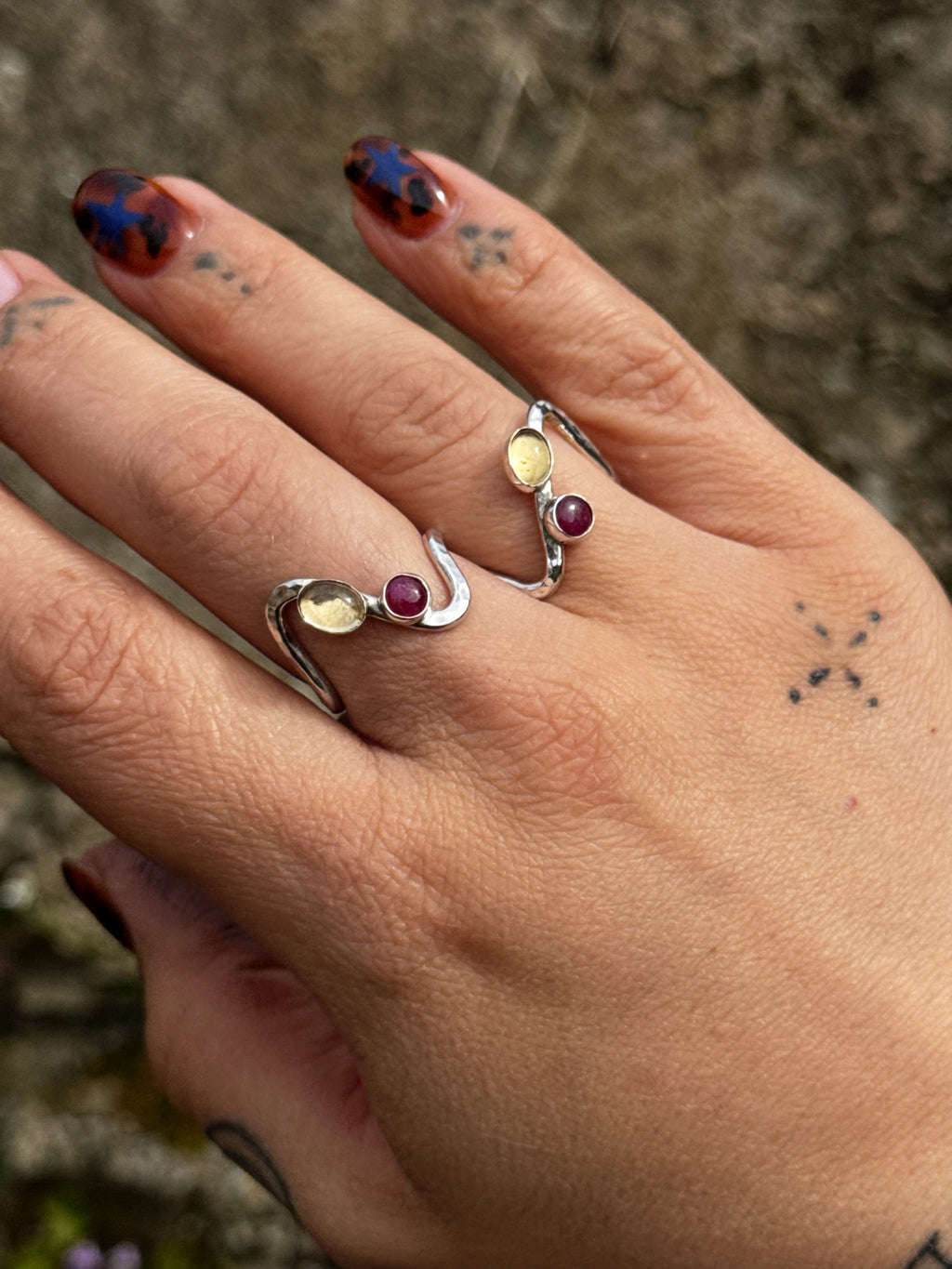 Friendship birthstone ring