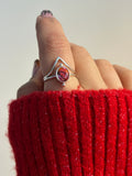 Pink Oyster Turquoise Ring Stacker